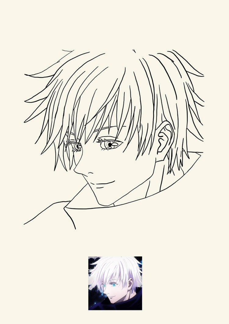 Gojo Line Satorou Gojo - Jujutsu Kaisen - Line Art by SapirAngel on DeviantArt