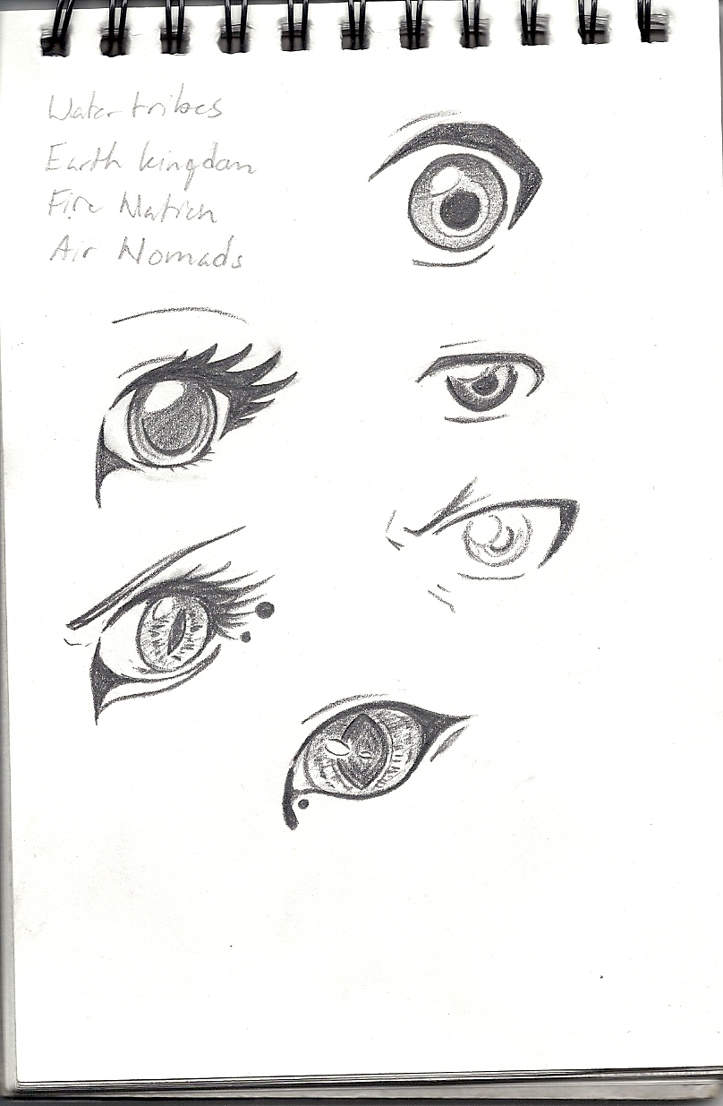 Avatar the Last Air Bender Eye Sketches