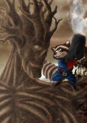 Rocket Raccon and Groot