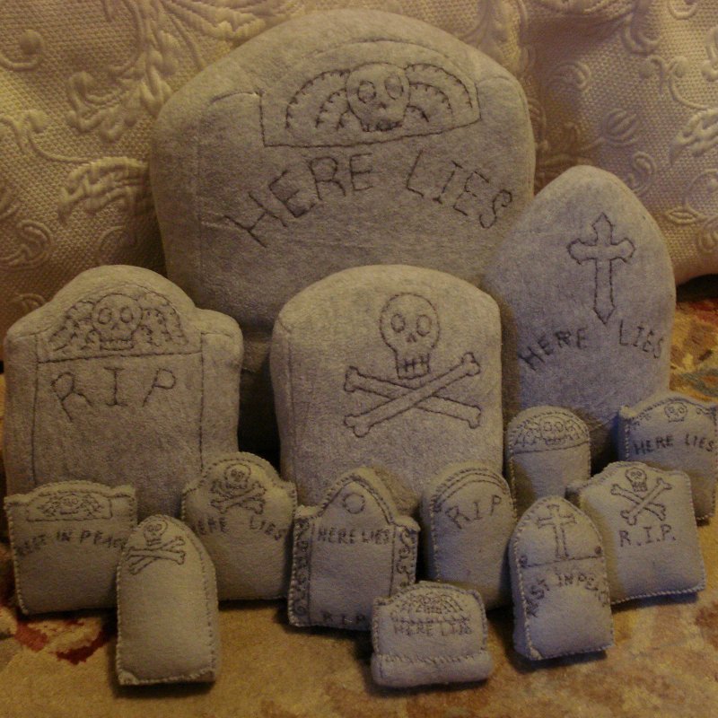 Personalized tombstone plushes