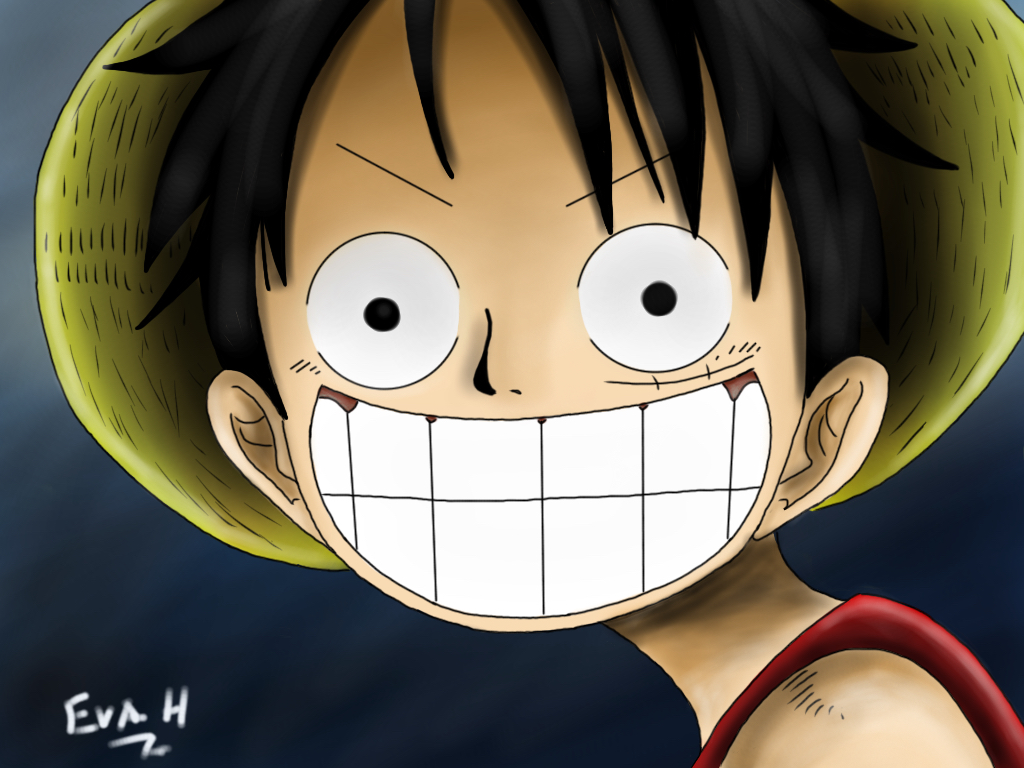 One Piece Monkey D. Luffy grinning