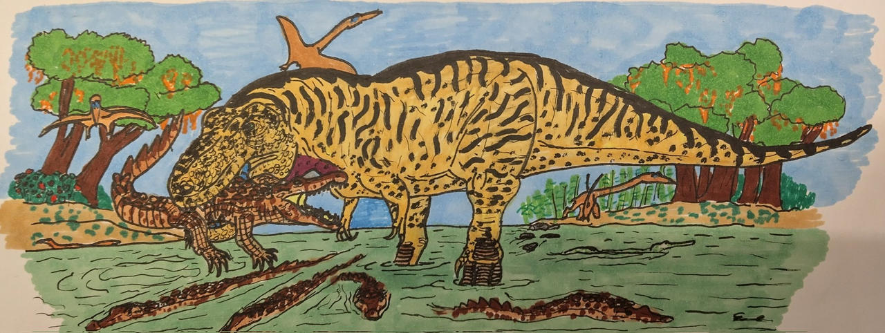 Rex Fishing by TarbosaurusBatar on DeviantArt
