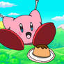 Kirby Eating Flan