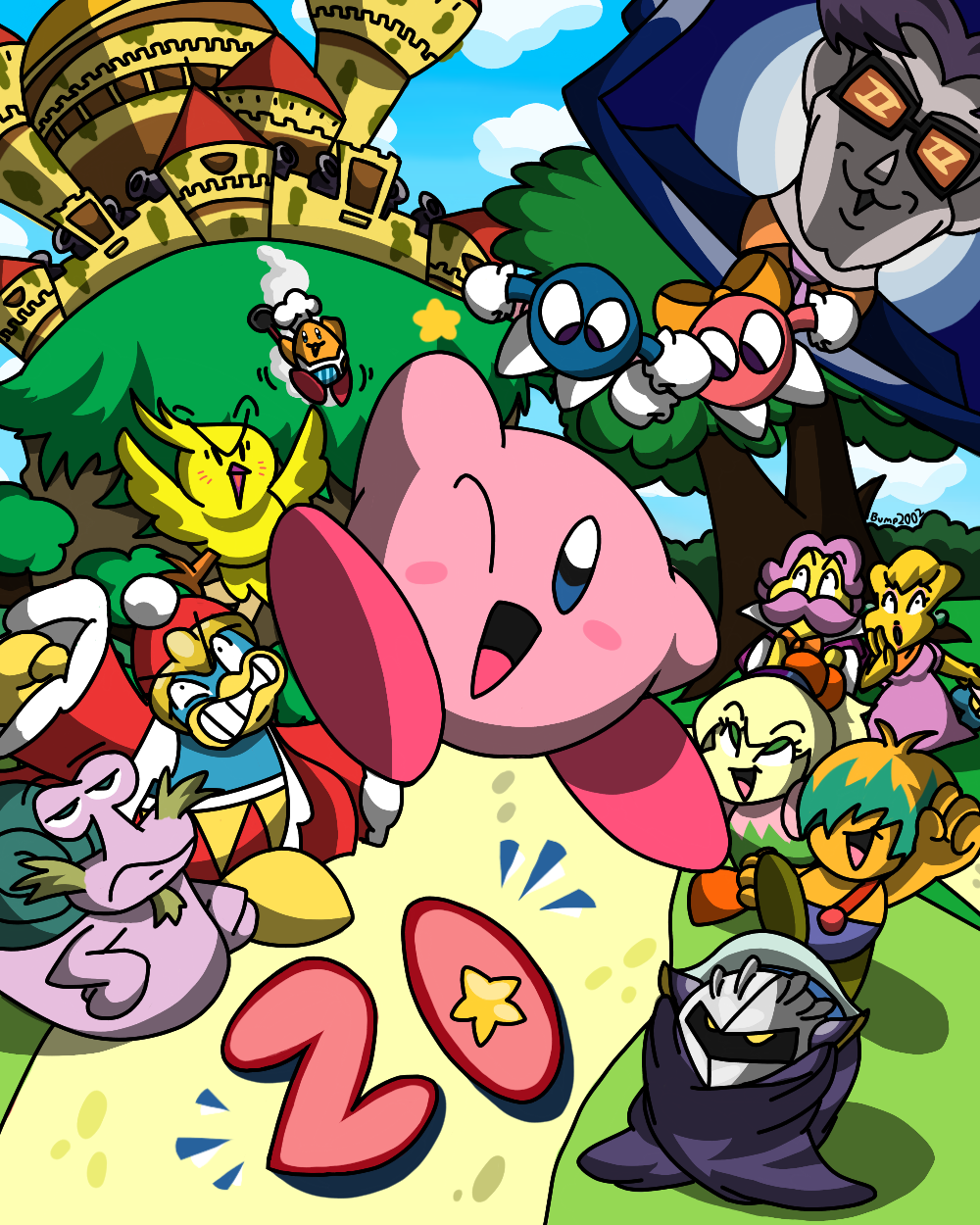 Kirby's 20th Anniversary SPRITE VERSION by SwagKirbyArt on DeviantArt