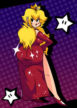 Peach's Red Carpet Dress