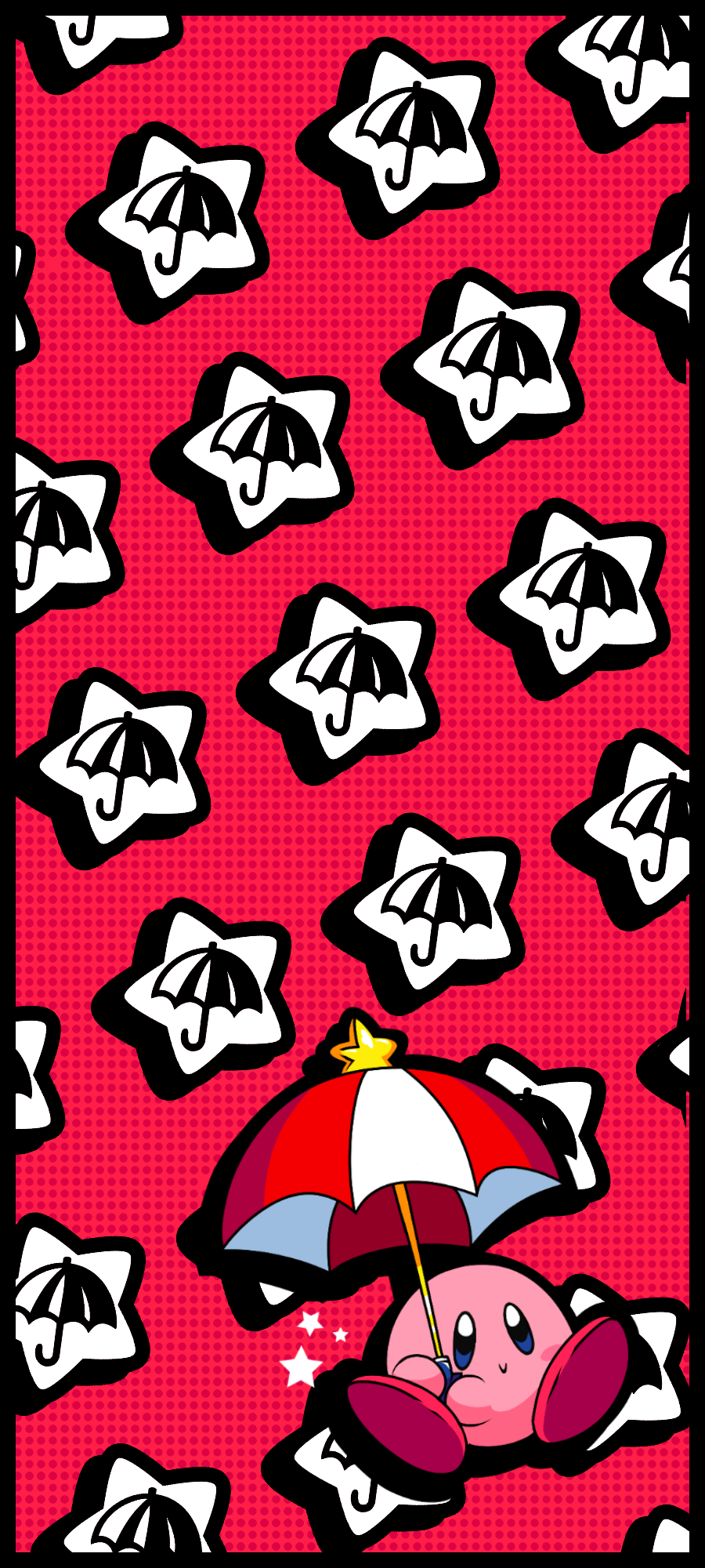 Parasol Kirby Phone Wallpaper