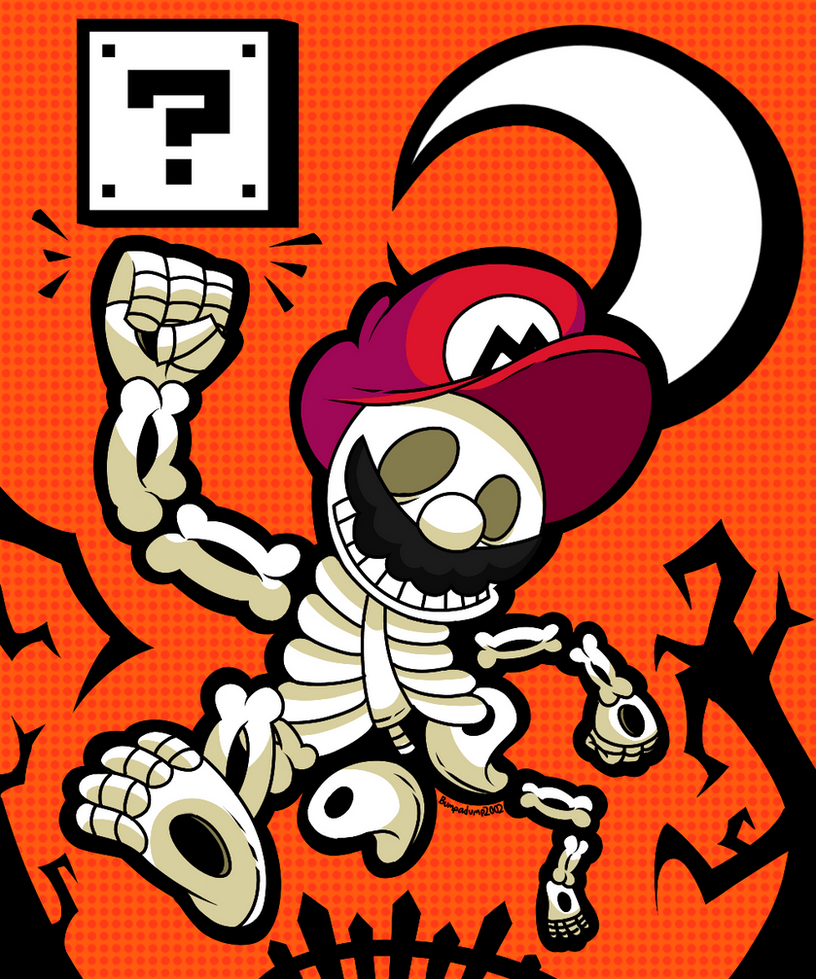 Drawtober Day 7- Skele-Mario!