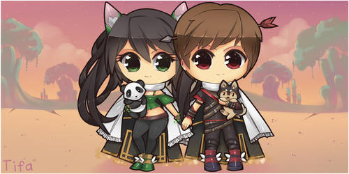 RS: Chibi Lilly and Doodle (Commission)