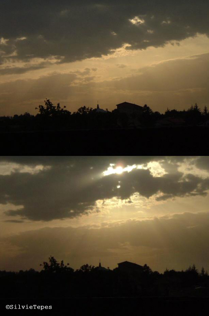 Sky without and with sun