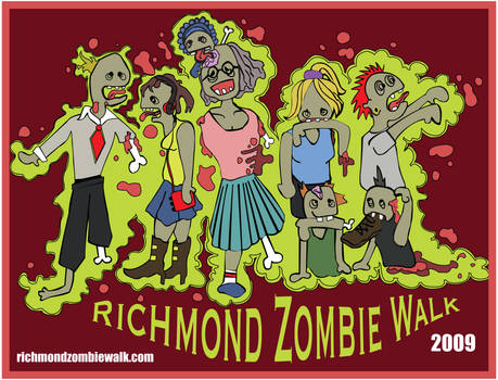 Zombie Walk Poster Color