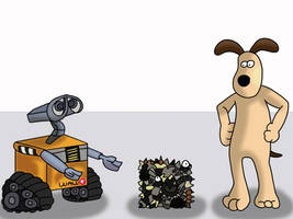 WALL-E and Gromit