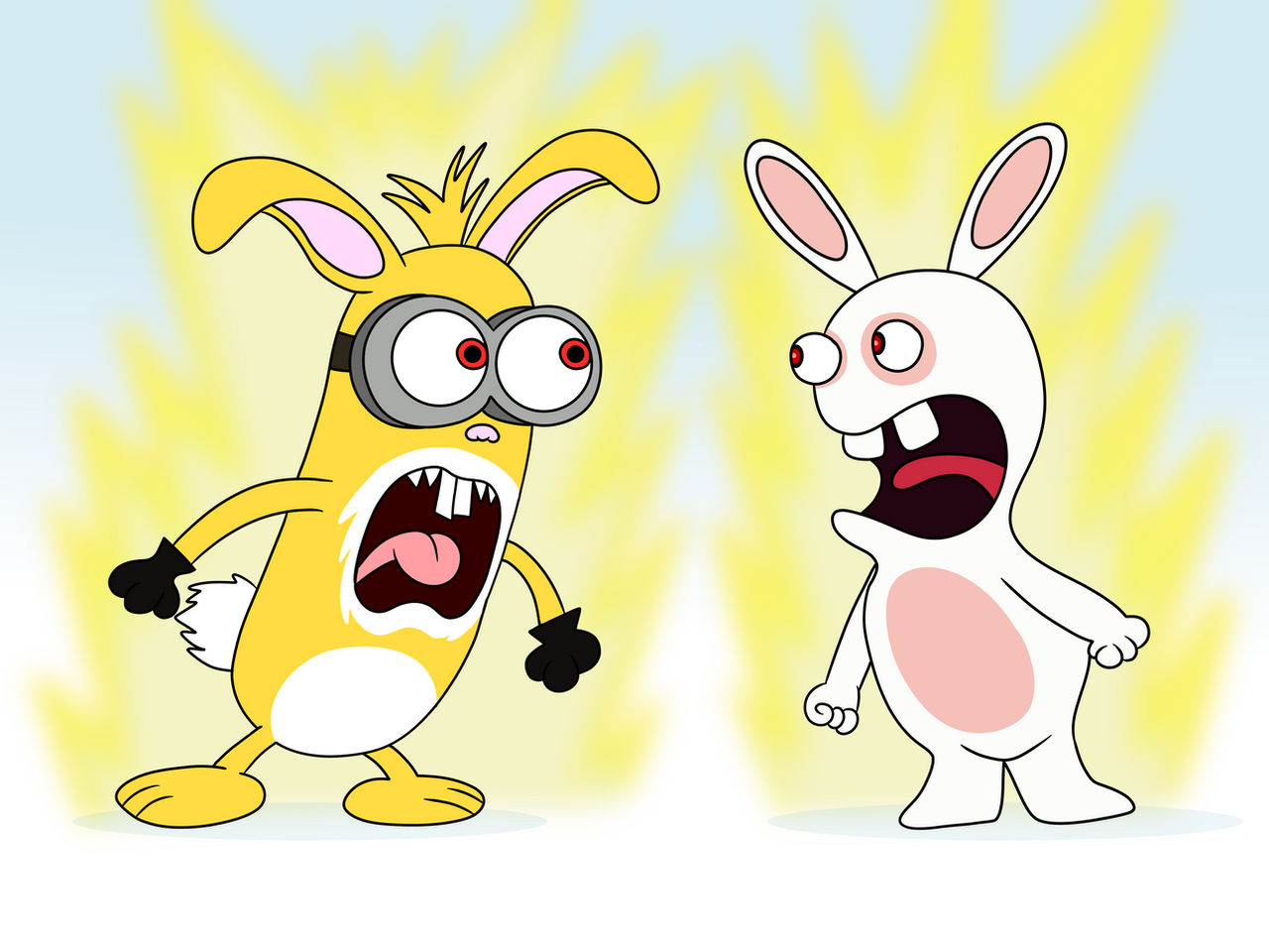 Minons Rabbids Rabbid Minions by AfroOtaku917 on DeviantArt