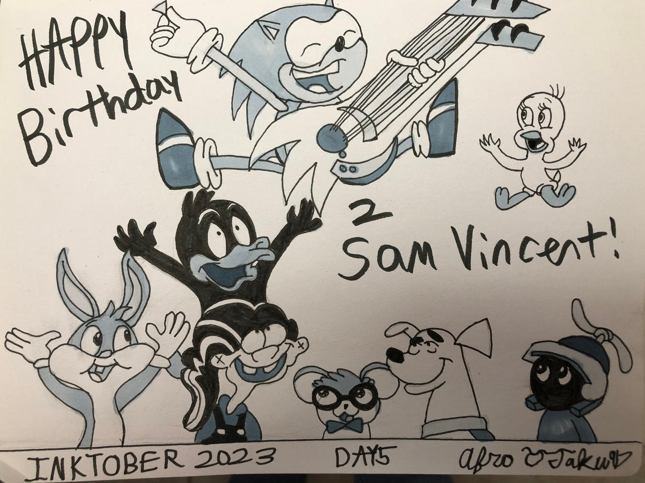Deviantart Sam Inktober Day 5: Sam Vincent's Birthday! by AfroOtaku917 on DeviantArt