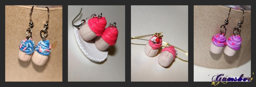 Mini Cupcake Earrings