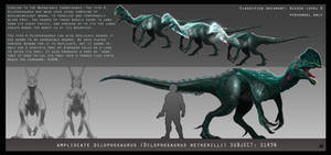 Dilophosaurus design sheet