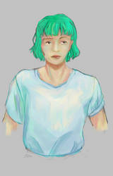 teal-haired lady