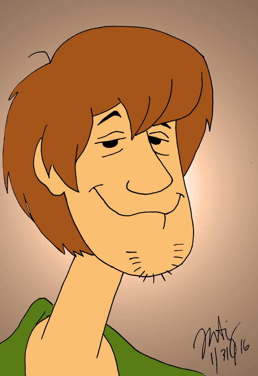 Shaggy Looking Cool (colored)