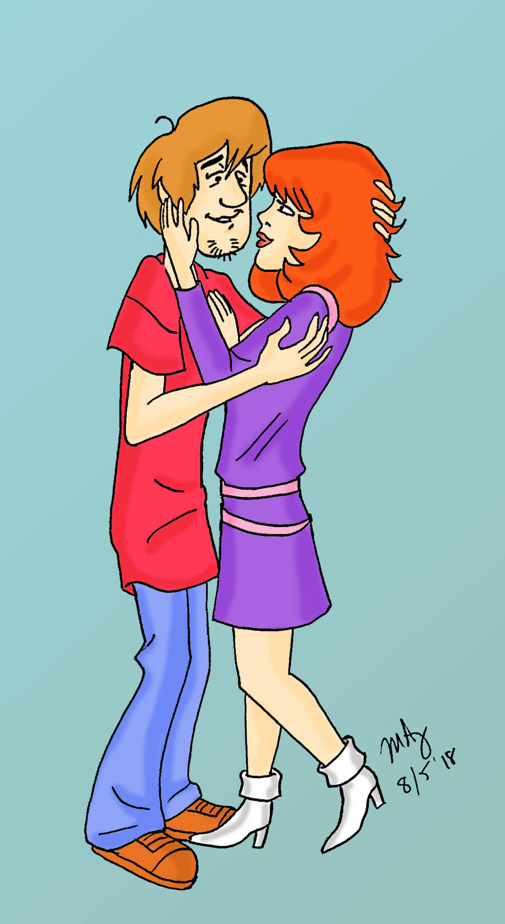Shaggy and Daphne Love by pythonorbit