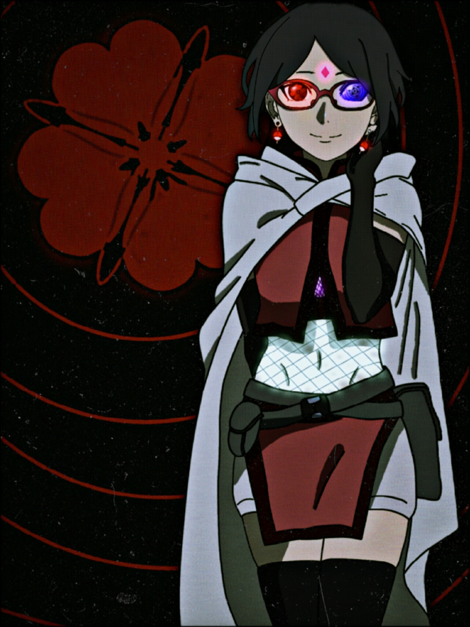 Sarada Uchiha v1 fanart improved version by ZShangu on DeviantArt