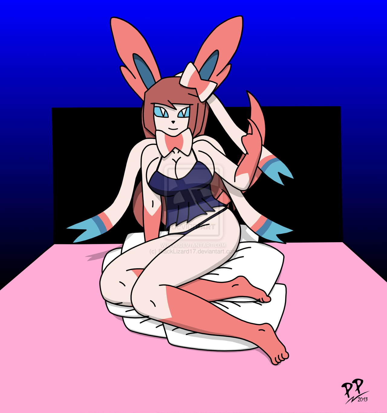 Sexy Sylver the Sylveon By Blacklizard17