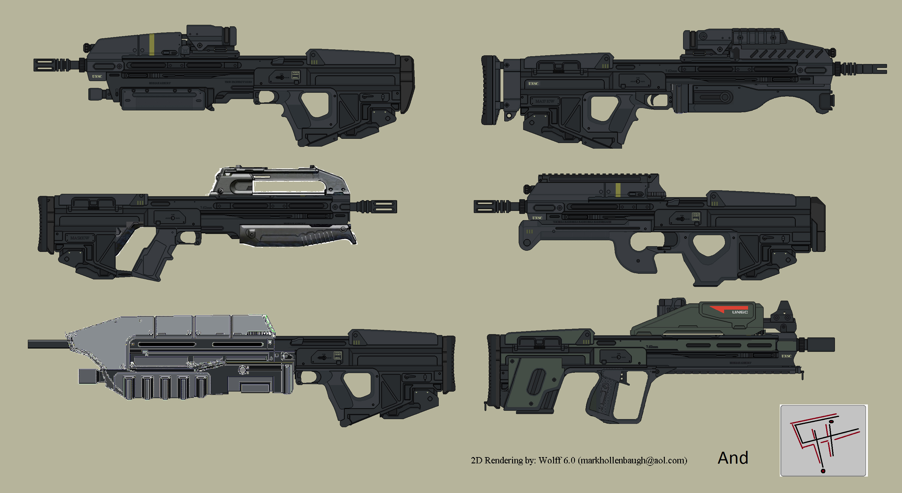 Halo UNSC Assault Rifles and Battle Rifles