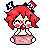 Baby Fukase giggles pixel art