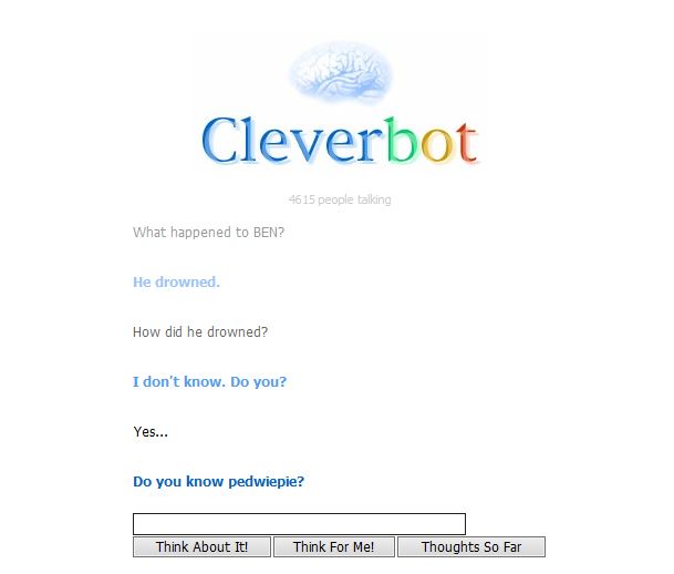 My chat with Cleverbot.......