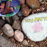 Found Art - Painted Stone Saying You Matter