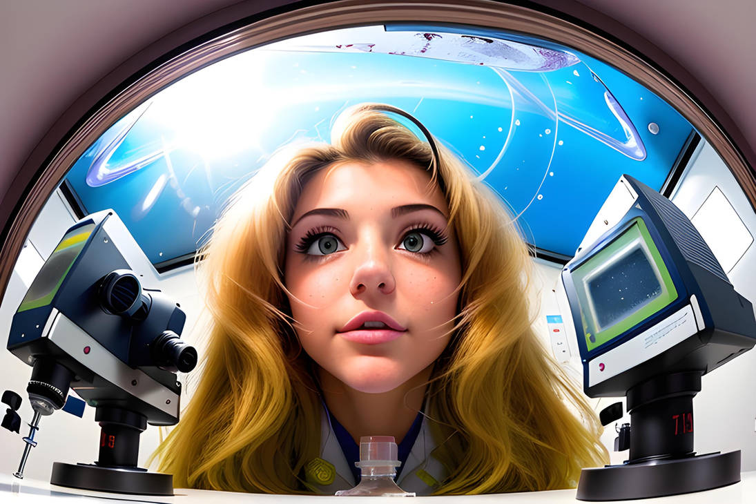 Lab girl - wide angle lens by GhostsInTheText on DeviantArt