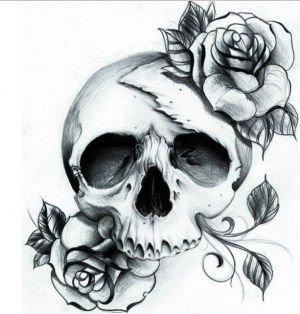Beautiful Skull tattoo design by Shattered-Baby-Girl on DeviantArt
