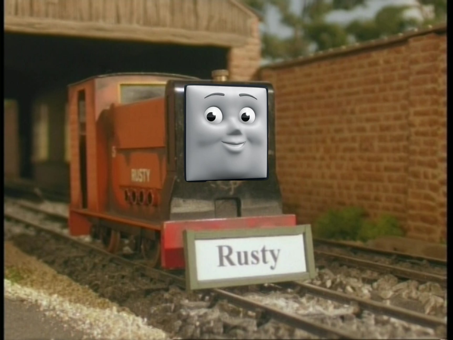 Rusty nameboard pic with cgi face by TAFJoey35 on DeviantArt