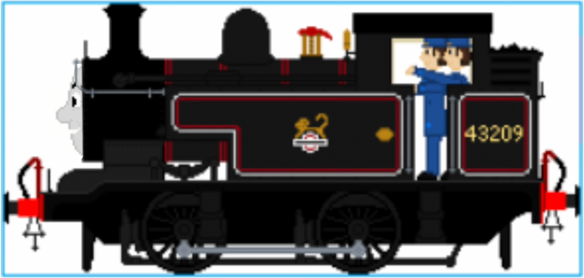Sidney the LBSC 0-4-0T E2-X tank engine sprite by TAFJoey35 on DeviantArt
