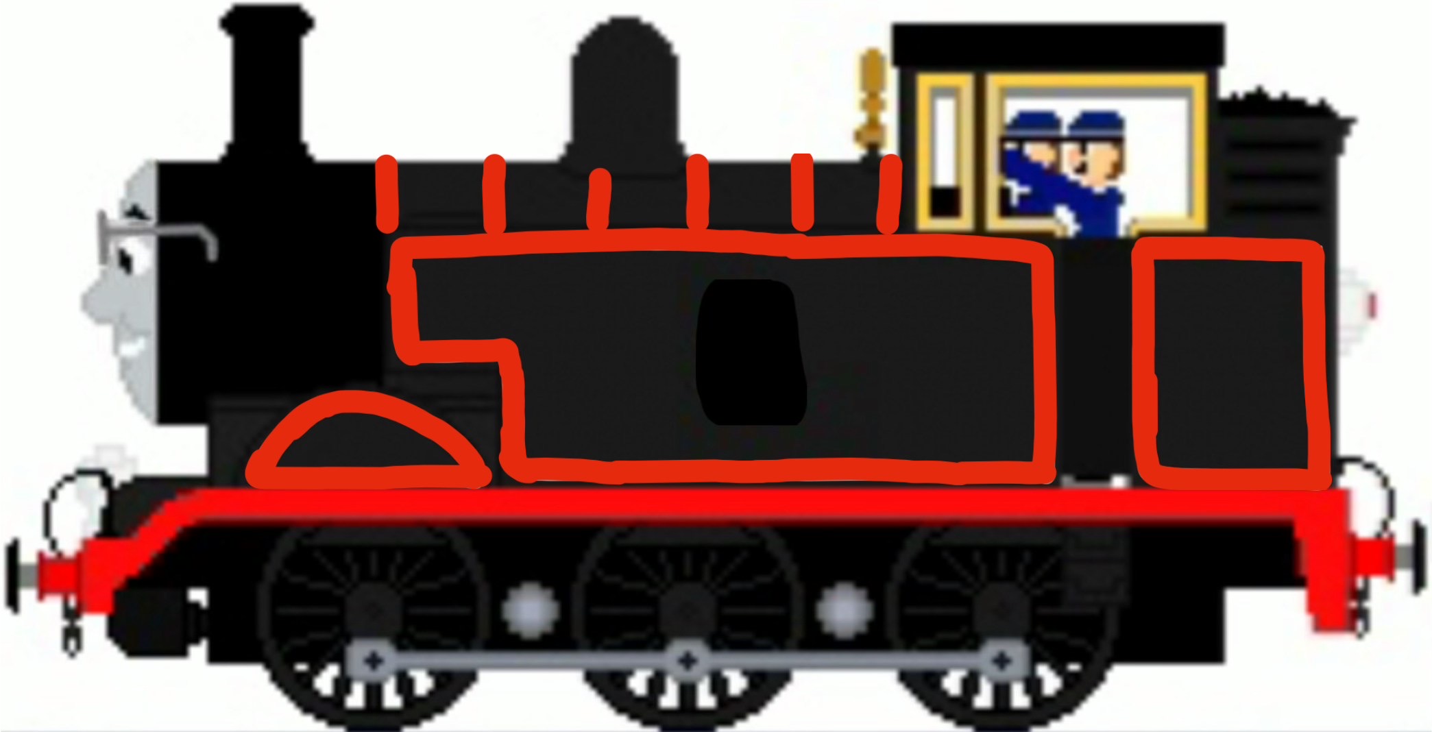 Ralph the E2 tank engine with red lining Sprite by TAFJoey35 on DeviantArt