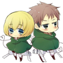 SNK Jean and Armin chibi render~