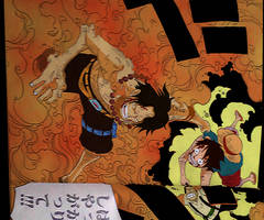 One Piece 571 RAW Ace y Luffy