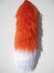 Orange And White Fox Yarn Tail *Sold* by GetFursonal