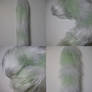 Mint Green and White Sparkle Yarn Tail