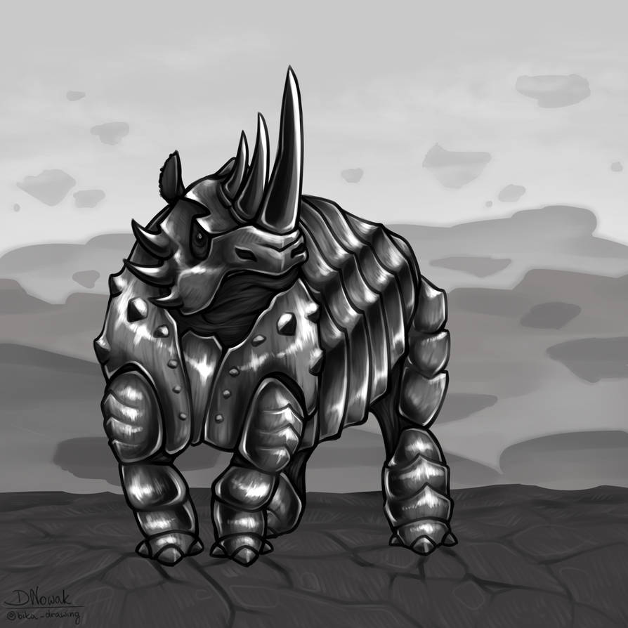 Armored Rhino by BikaDrawing on DeviantArt