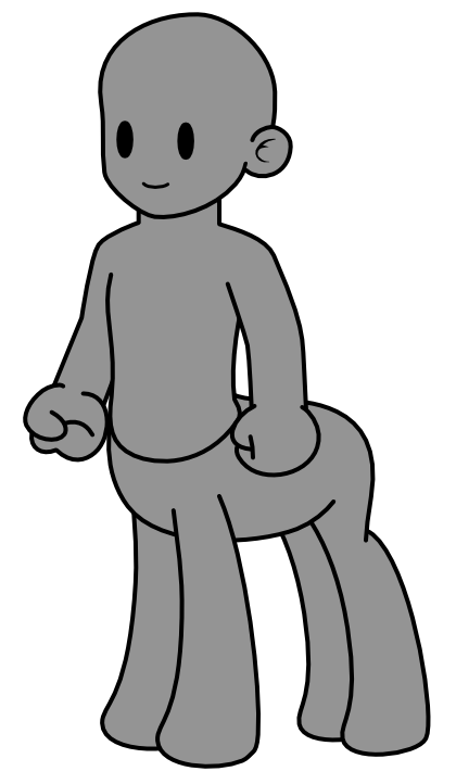 Paper Mario Base- Male- Pony Centaur by Cross-Cresent-Creed on DeviantArt