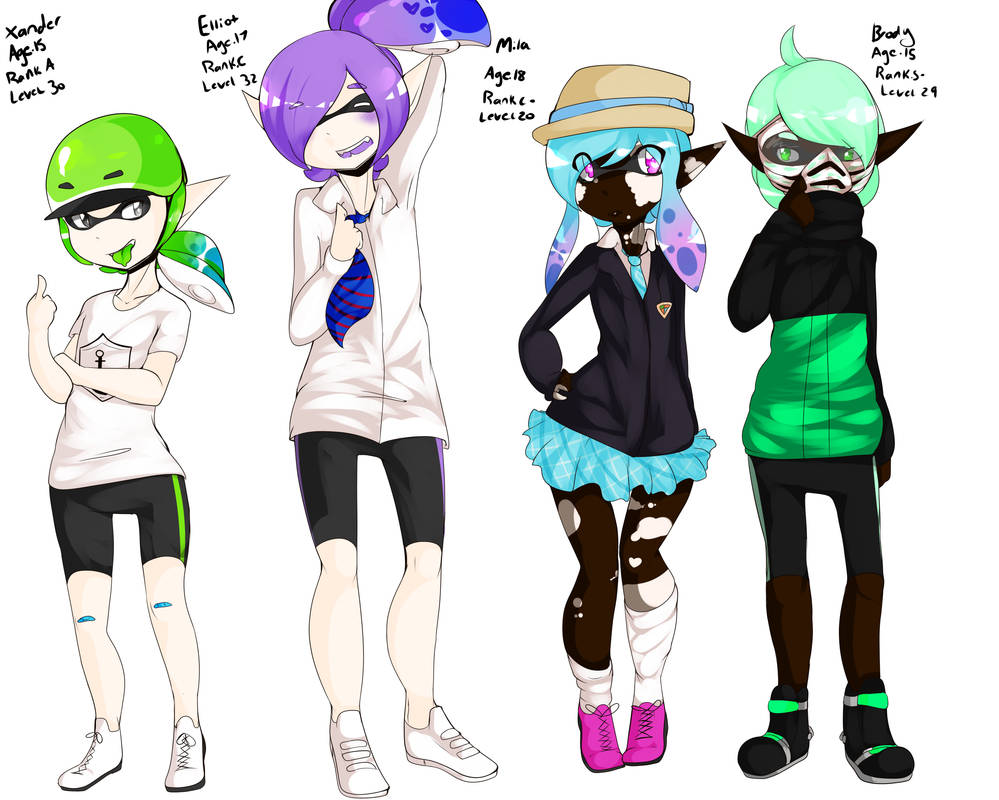 Splatoon oc's 3 by Invertoroko on DeviantArt
