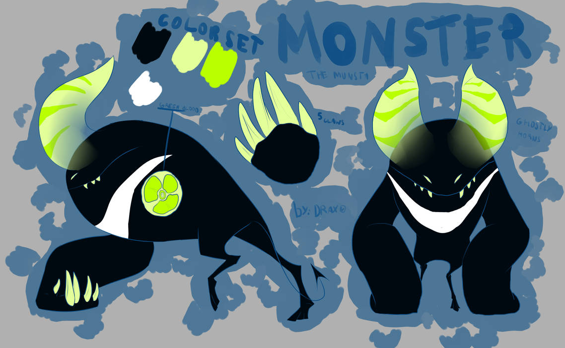 Monster Reference Monster reference sheet by Draxyonerus on DeviantArt