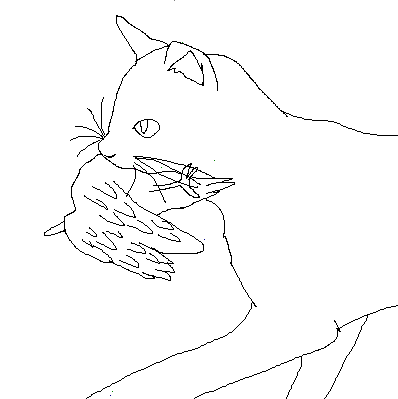 Warrior Cat lineart 1