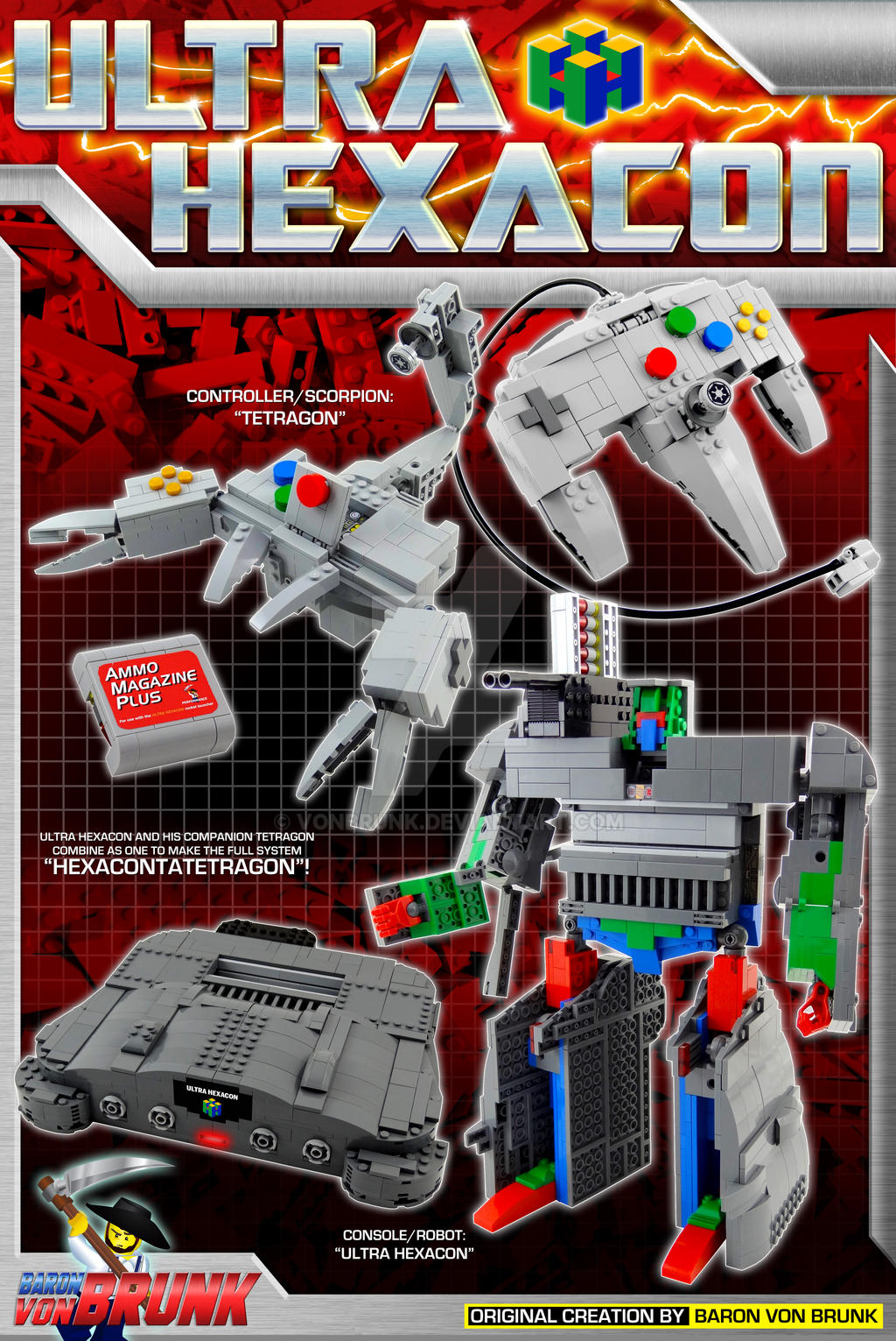 Ultra Hexacon - Transforming LEGO N64 Print