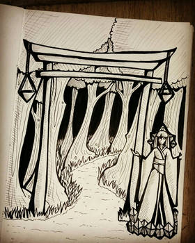 Inktober Day 5 -  The gate of Libra