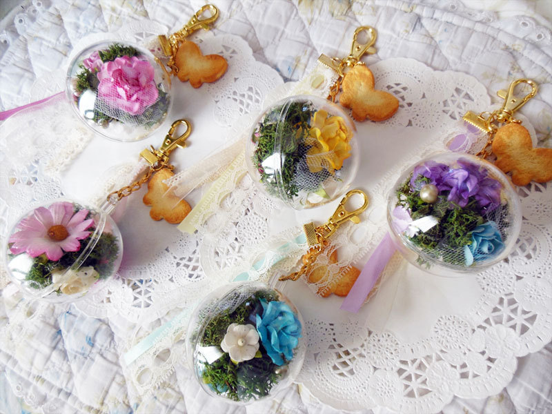 Roses and Lace Mori Girl Keychains Set 2