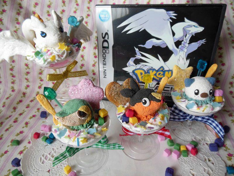 Pokemon BW Starter Sweets + Reshiram