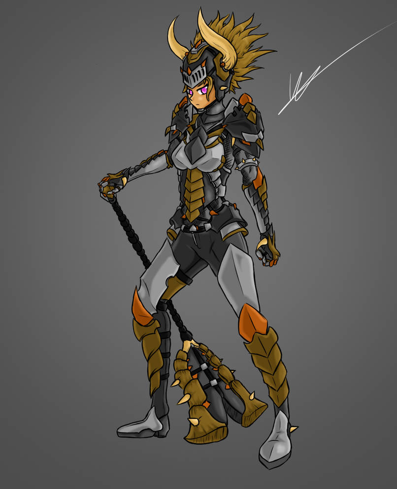 Diablos Armor Art - Monster Hunter Frontier Art Gallery
