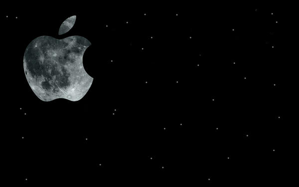 Apple moon wallpaper 1280-800