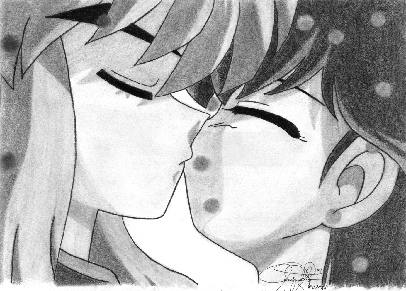 inuyasha and kagome KISS...