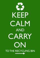 Keep Clam and Carry On Recycle